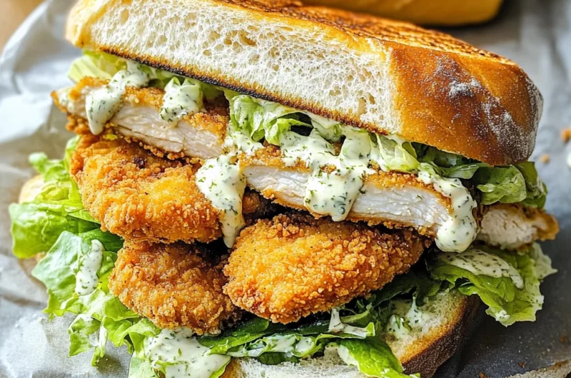 Crunchy Chicken Caesar Sandwich