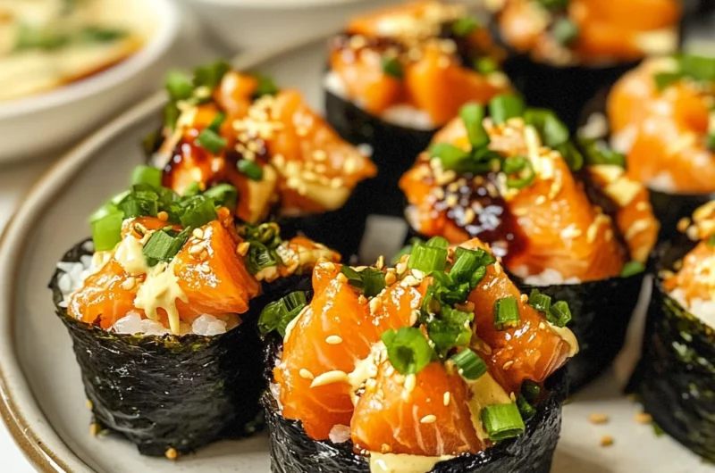 Easy Baked Salmon Sushi Cups (Viral Recipe)