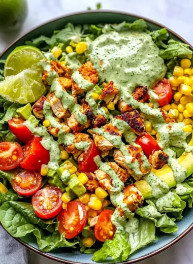 Easy Cilantro Lime Chicken Taco Salad