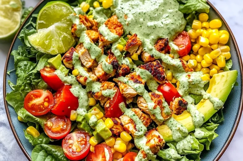 Easy Cilantro Lime Chicken Taco Salad