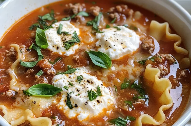 Easy Creamy Lasagna Soup