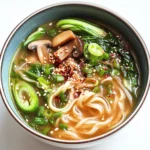 Ginger Garlic Noodle Soup with Bok Choy