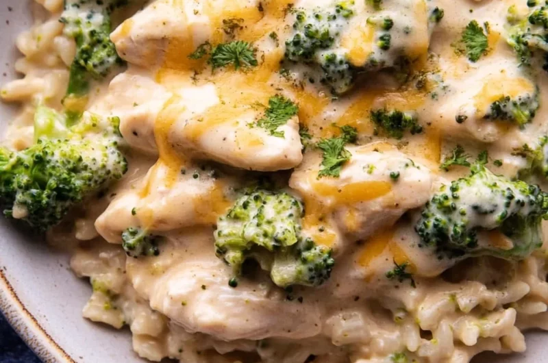 Irresistible Crockpot Creamy Broccoli Cheddar Chicken Delight