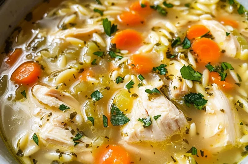 Lemon Chicken Orzo Soup