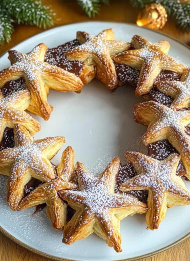 Nutella Puff Pastry Star Wreath