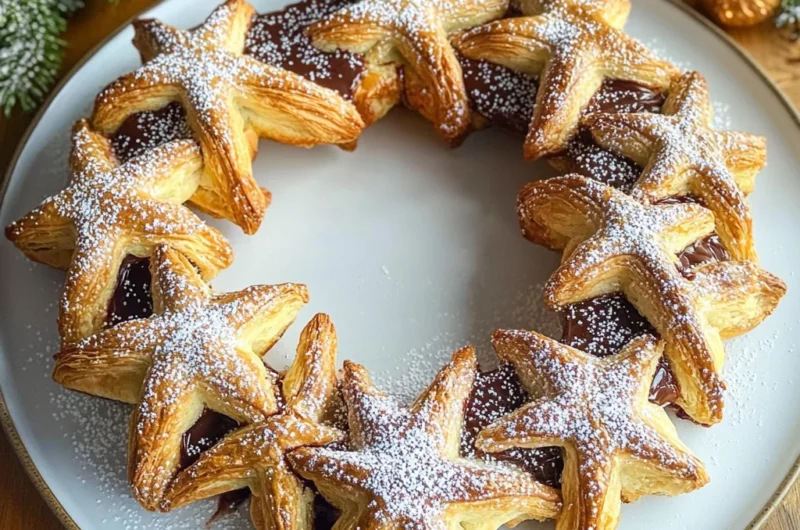 Nutella Puff Pastry Star Wreath