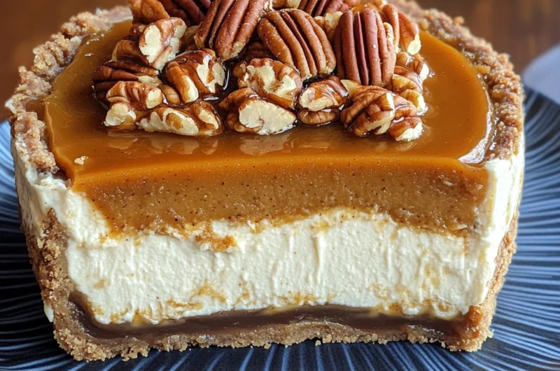Pecan Pie Pumpkin Cheesecake
