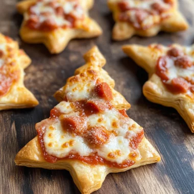 Puff Pastry Christmas Tree Pizza Bites