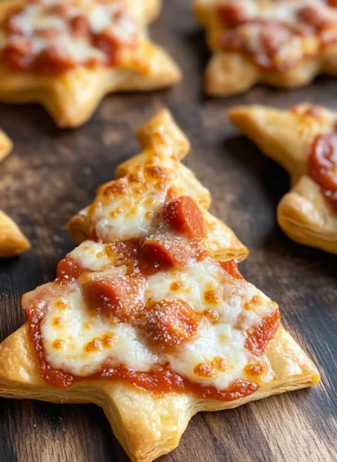 Puff Pastry Christmas Tree Pizza Bites