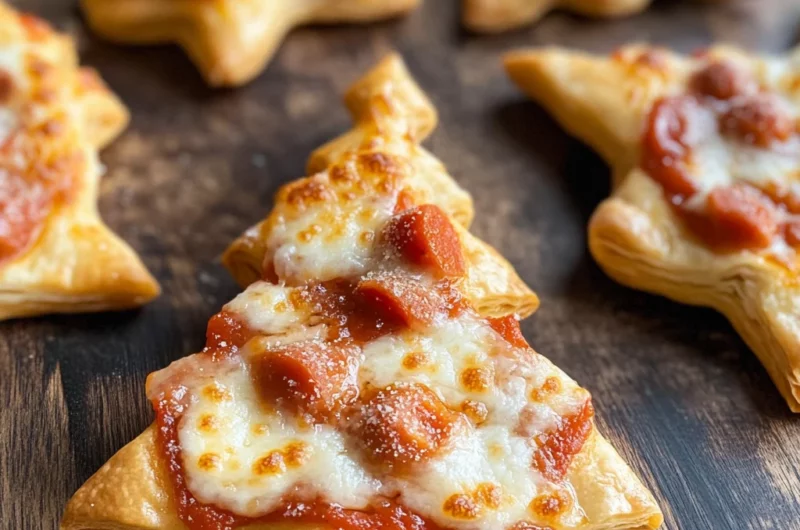Puff Pastry Christmas Tree Pizza Bites