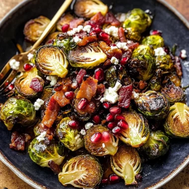 Roasted Bacon Brussels Sprouts with Salted Honey
