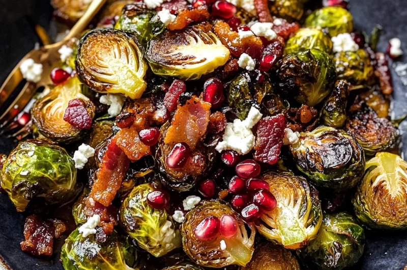 Roasted Bacon Brussels Sprouts with Salted Honey