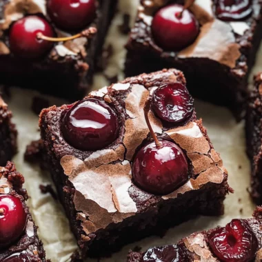 Roasted Chocolate Cherry Brownies