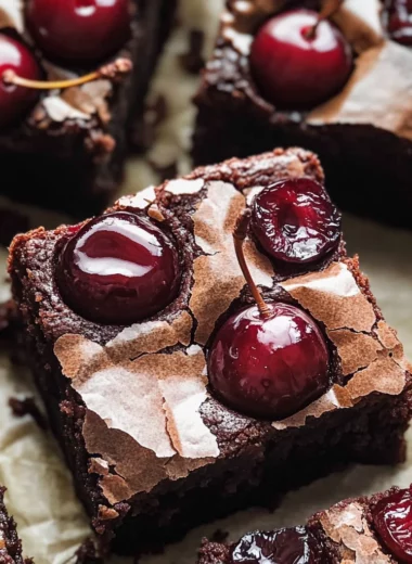 Roasted Chocolate Cherry Brownies