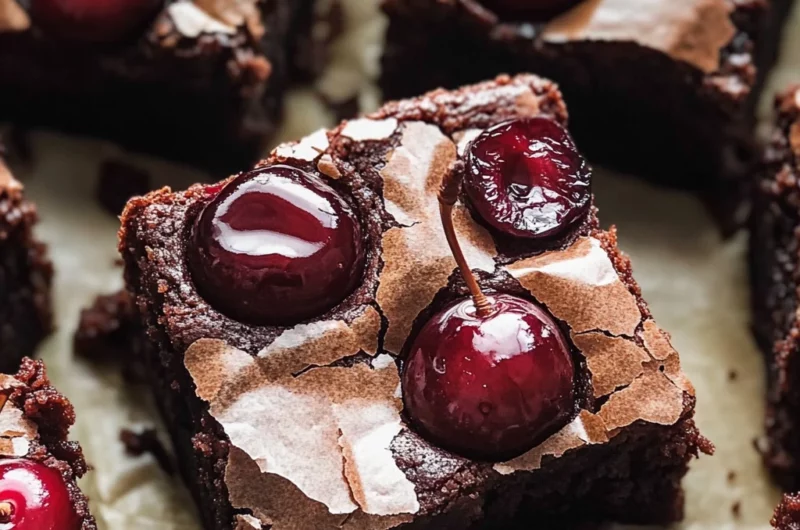 Roasted Chocolate Cherry Brownies