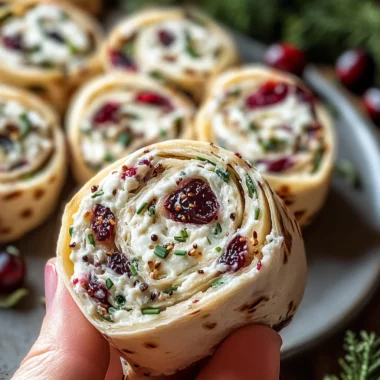 Savory Christmas Cranberry Roll Ups
