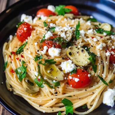 Simple Mediterranean Olive Oil Pasta