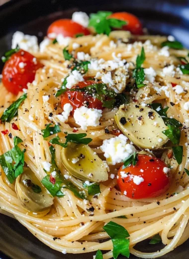 Simple Mediterranean Olive Oil Pasta