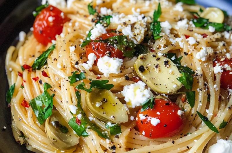 Simple Mediterranean Olive Oil Pasta