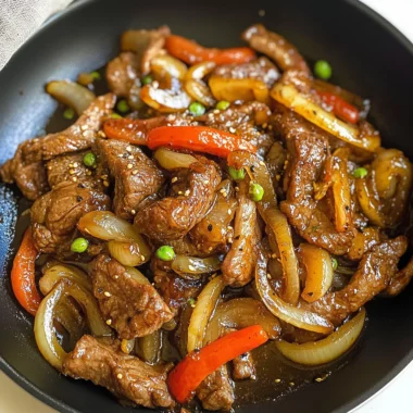 Sizzling Chinese Pepper Steak with Onions