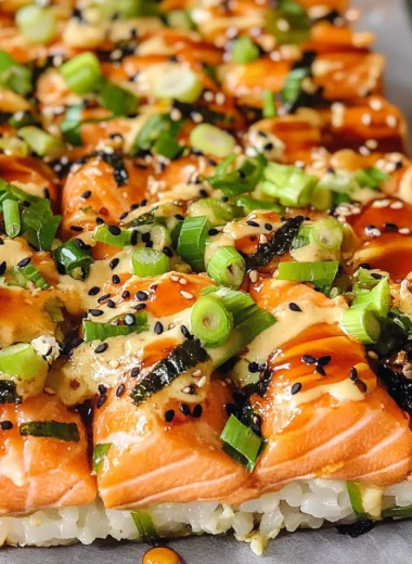 Spicy Salmon Sushi Bake Recipe