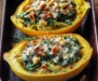 Spinach Stuffed Spaghetti Squash