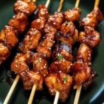 Sticky Bourbon Chicken Skewers