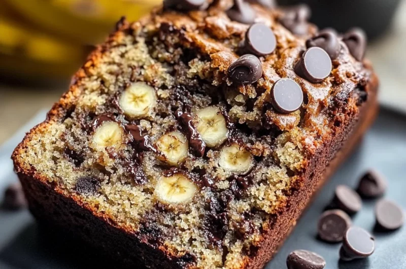 Super Moist Chocolate Chip Banana Bread Recipe