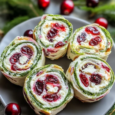 Tasty Christmas Cranberry Pinwheels