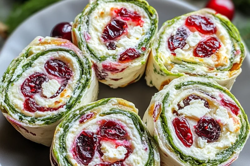 Tasty Christmas Cranberry Pinwheels