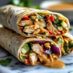 Thai Peanut Chicken Wraps