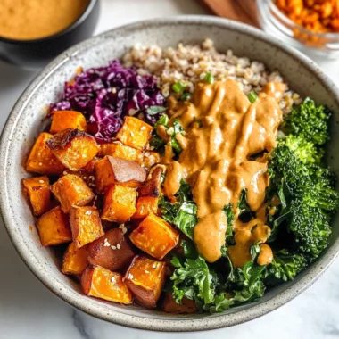 Thai Peanut Sweet Potato Buddha Bowl