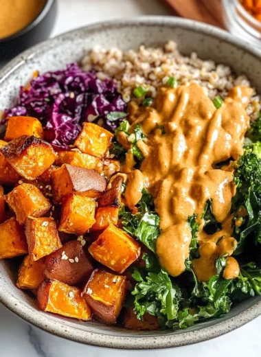 Thai Peanut Sweet Potato Buddha Bowl
