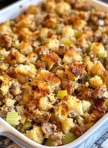 Thanksgiving Stove Top Stuffing with Sausage
