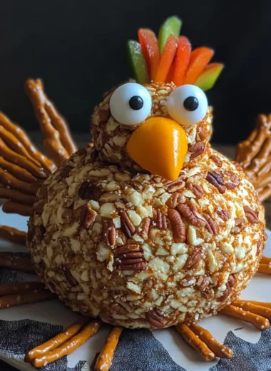 Turkey Shaped Cheese Ball