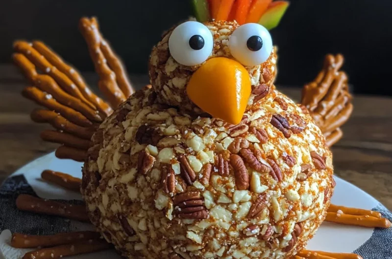Turkey Shaped Cheese Ball