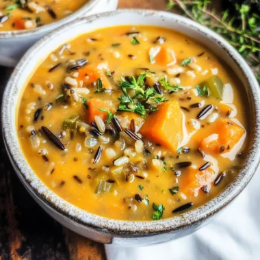 Vegan Pumpkin Wild Rice Soup