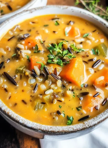 Vegan Pumpkin Wild Rice Soup