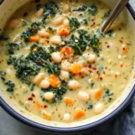 White Bean and Kale Soup Made with Cashew Cream (Dairy Free)