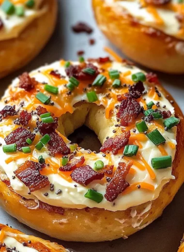 Zesty Bacon Cream Cheese Bagels