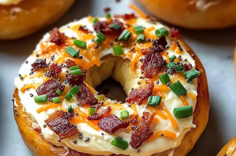 Zesty Bacon Cream Cheese Bagels