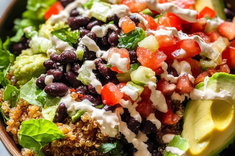 30 Minute Loaded Quinoa Taco Salad