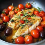 Baked Fish with Cherry Tomatoes and Olives