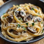 Caramelized Leek and Mushroom Gruyere Pasta