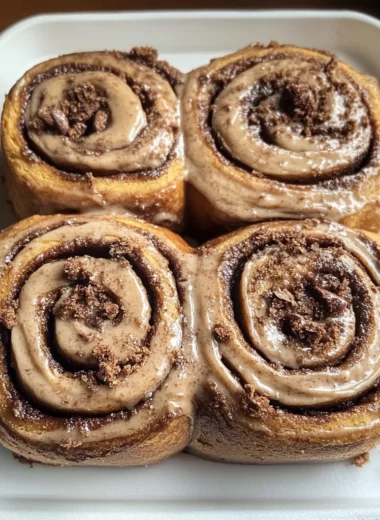 Chocolate Cinnamon Roll with Espresso Cream Cheese Icing