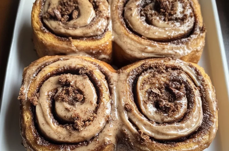 Chocolate Cinnamon Roll with Espresso Cream Cheese Icing
