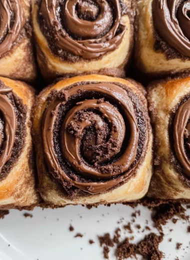 Chocolate cinnamon rolls with chocolate cream cheese frosting