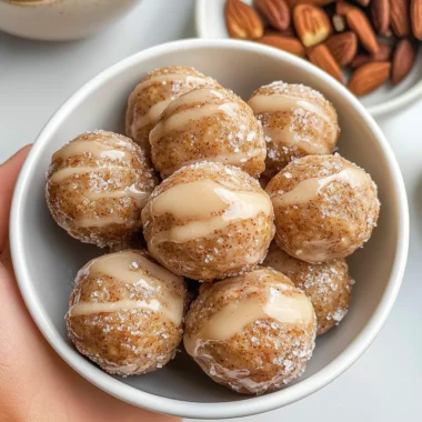 Cinnamon Roll Protein Bites