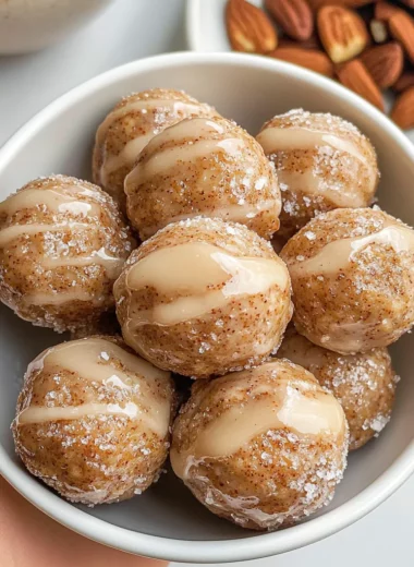 Cinnamon Roll Protein Bites