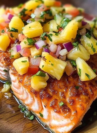 Coconut Crusted Salmon with Pineapple Salsa